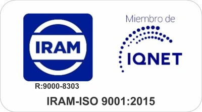 Referencia gráfica IRAM-ISO 9001:2015 aportada para el respaldo del fabricante